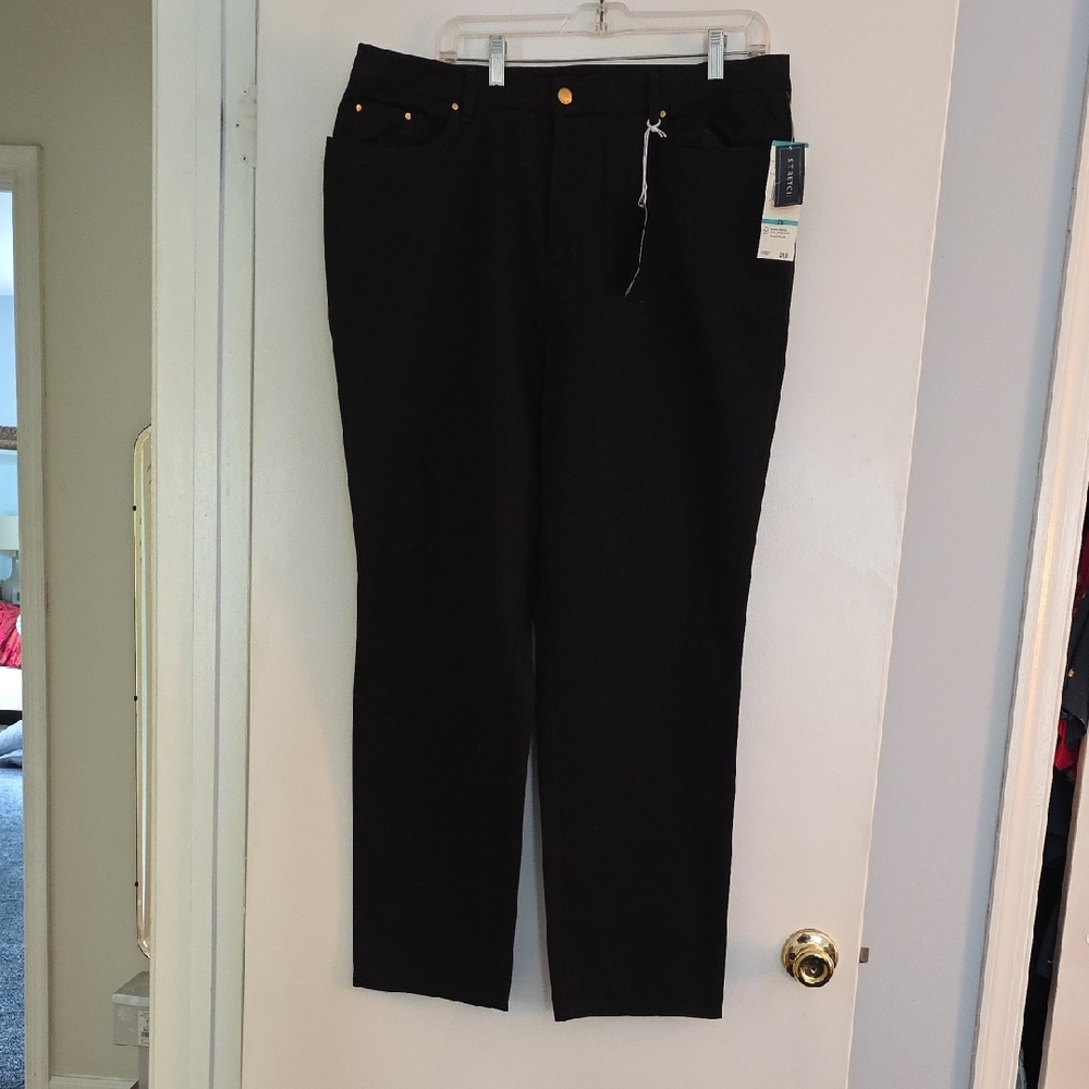 Jones New York Black Straight Leg Pants